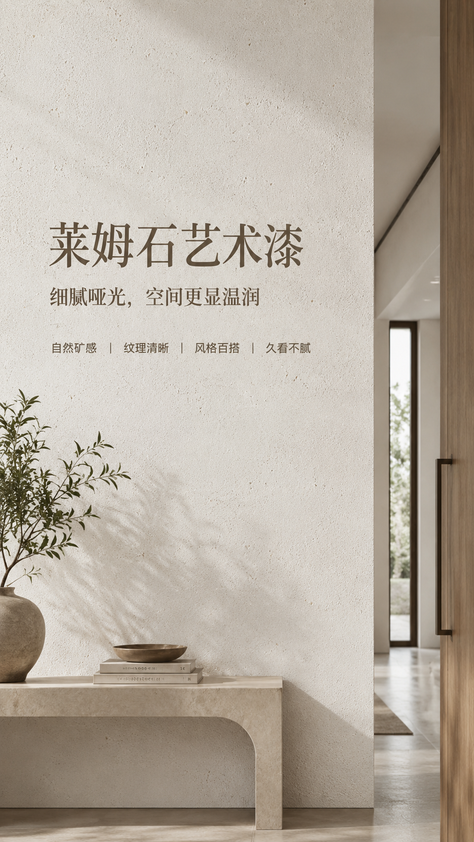 莱姆石艺术涂料细腻哑光效果