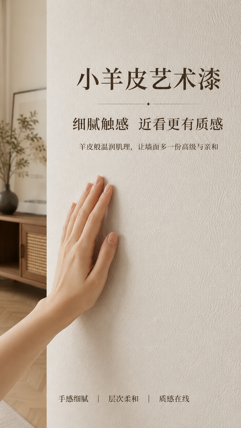 小羊皮艺术漆案例-温润亲肤墙面质感