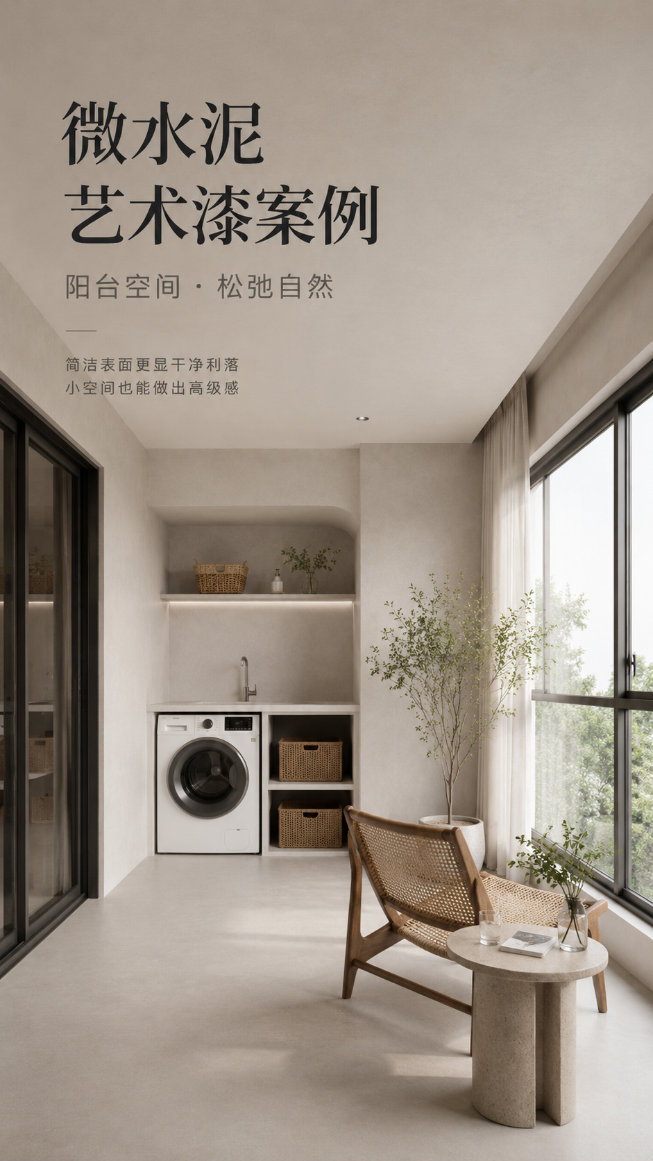 微水泥艺术漆案例-卫浴空间简净现代