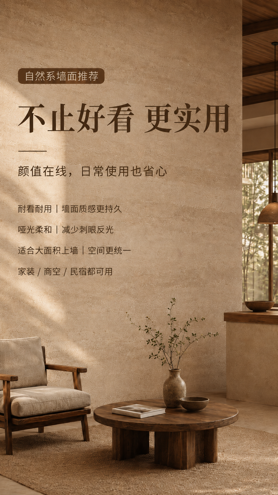 夯土艺术漆施工效果-自然肌理墙面