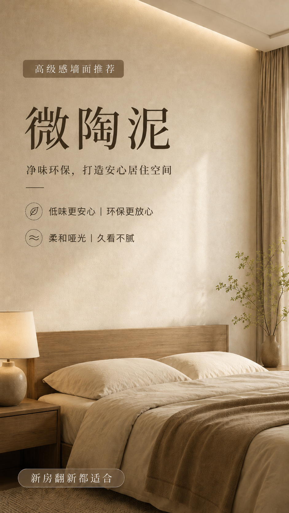 微淘泥艺术涂料施工效果-客厅背景墙