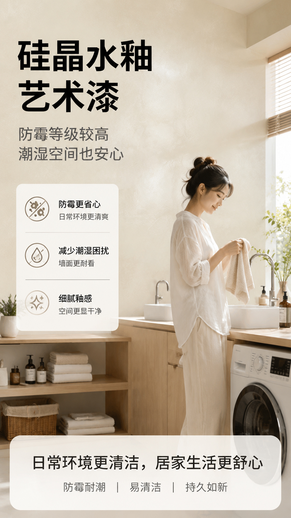 硅晶水釉施工效果-细腻釉感墙面
