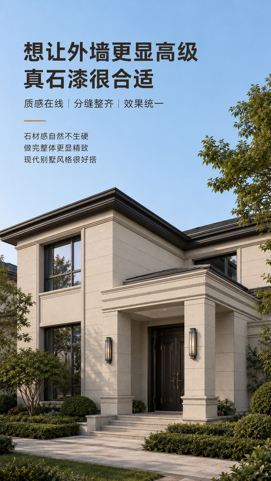 真石漆自建房外墙图