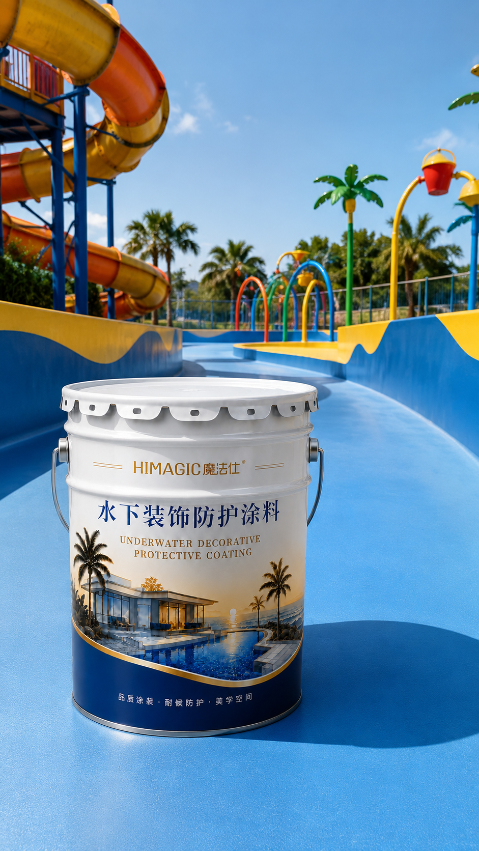 水下防护涂料池底近景图